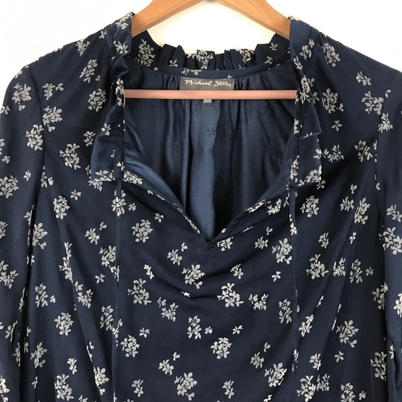 Michael Stars Navy‎ Floral Shift Dress Size Medium - Picture 4 of 10